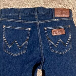 Lucchese Wrangler Men's Deep Blue Bootcut Jeans
